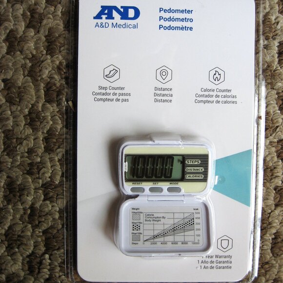 A&D MEDICAL Pedometer Step & Calorie Counter Model XL15 Brand New SEALED - Picture 1 of 2